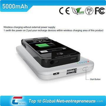 Wireless charging with plastic surface and QI standard 5000mah